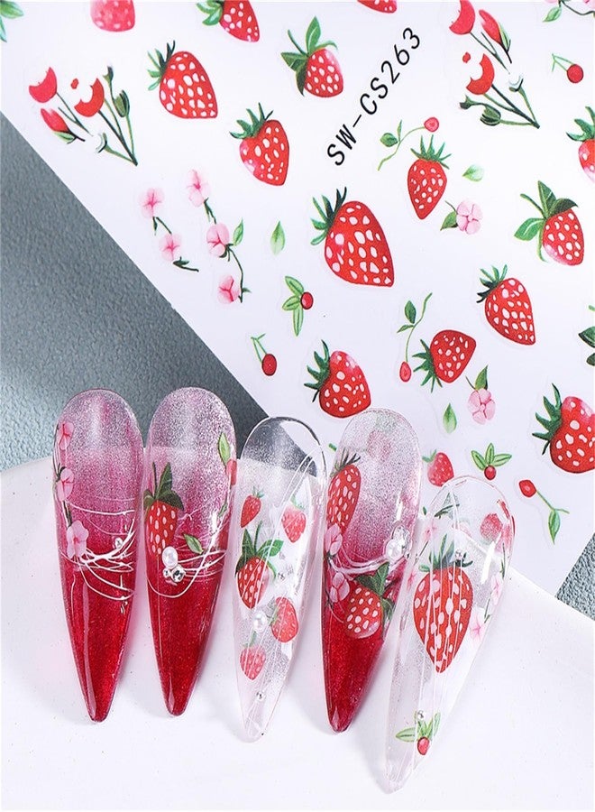 TailaiMei Fruit Nail Stickers, Fruit Self-Adhesive Nail Art Decals for DIY Nail Decorations (519) - Image 5
